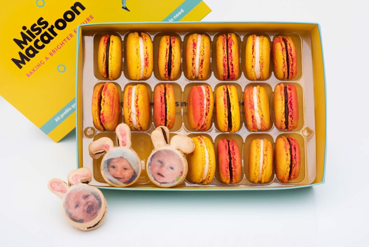 Personalised Easter Bunny Macaroon Eggs Gift Box