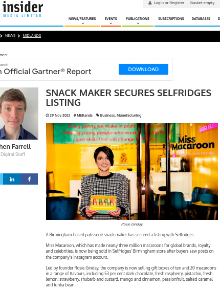 Miss Macaroon on ‘Insider Media Limited’