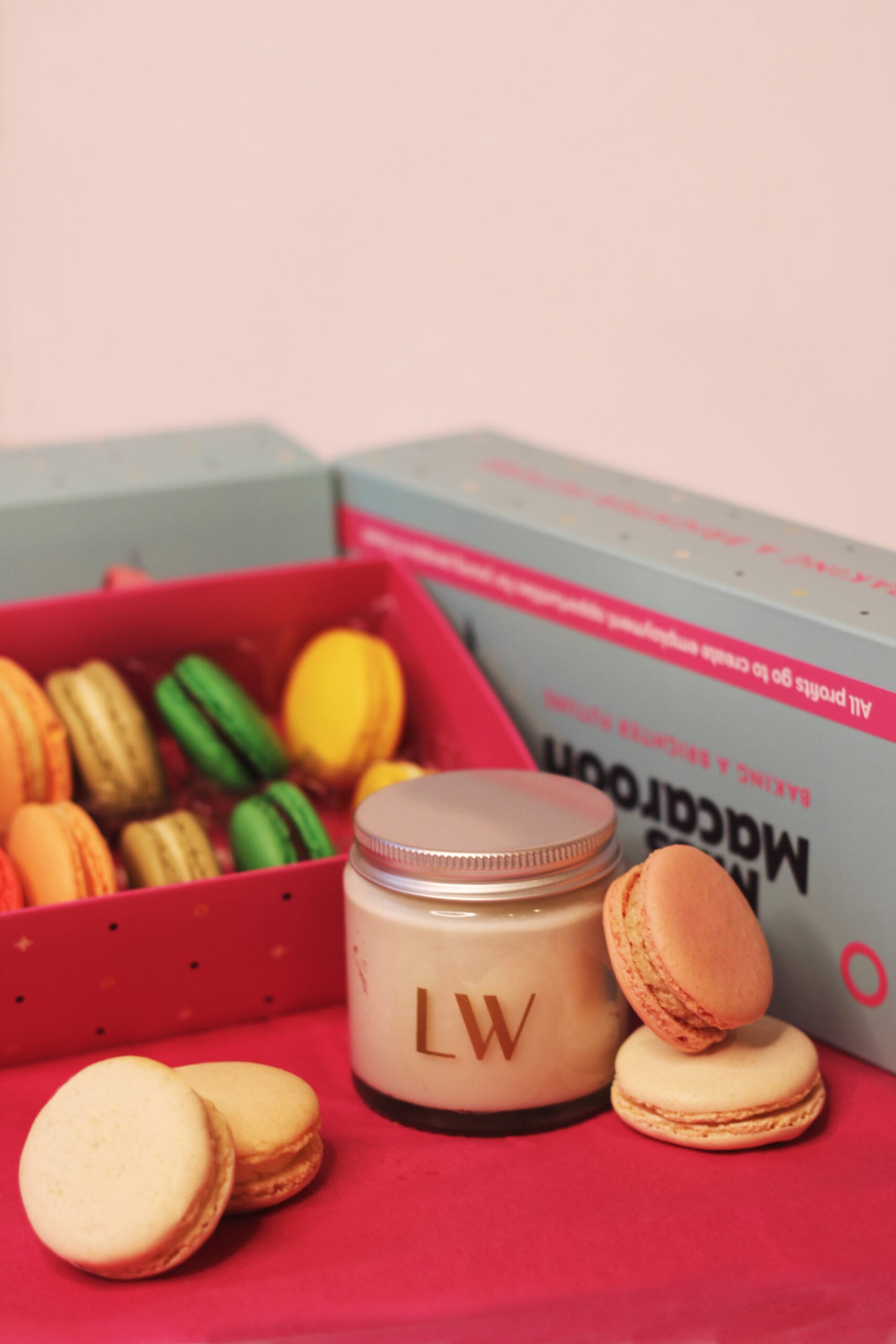 Miss Macaroon X LoveWell Wellness Votive Candle Hamper