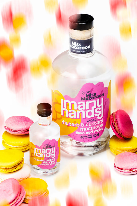 Many Hands make Rhubarb &amp; Custard Macaroon Flavoured Vodka