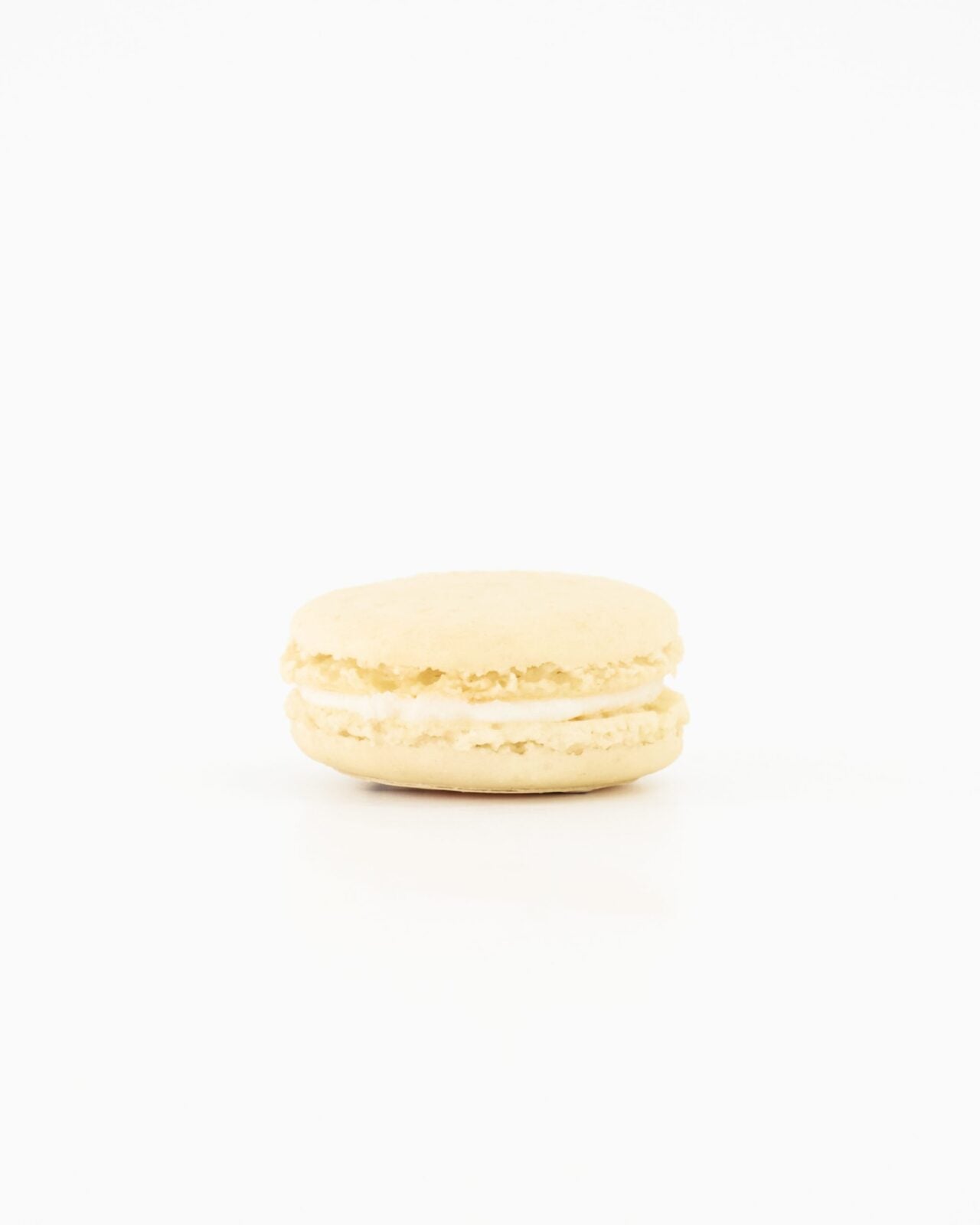 Cream macaroon seen from side