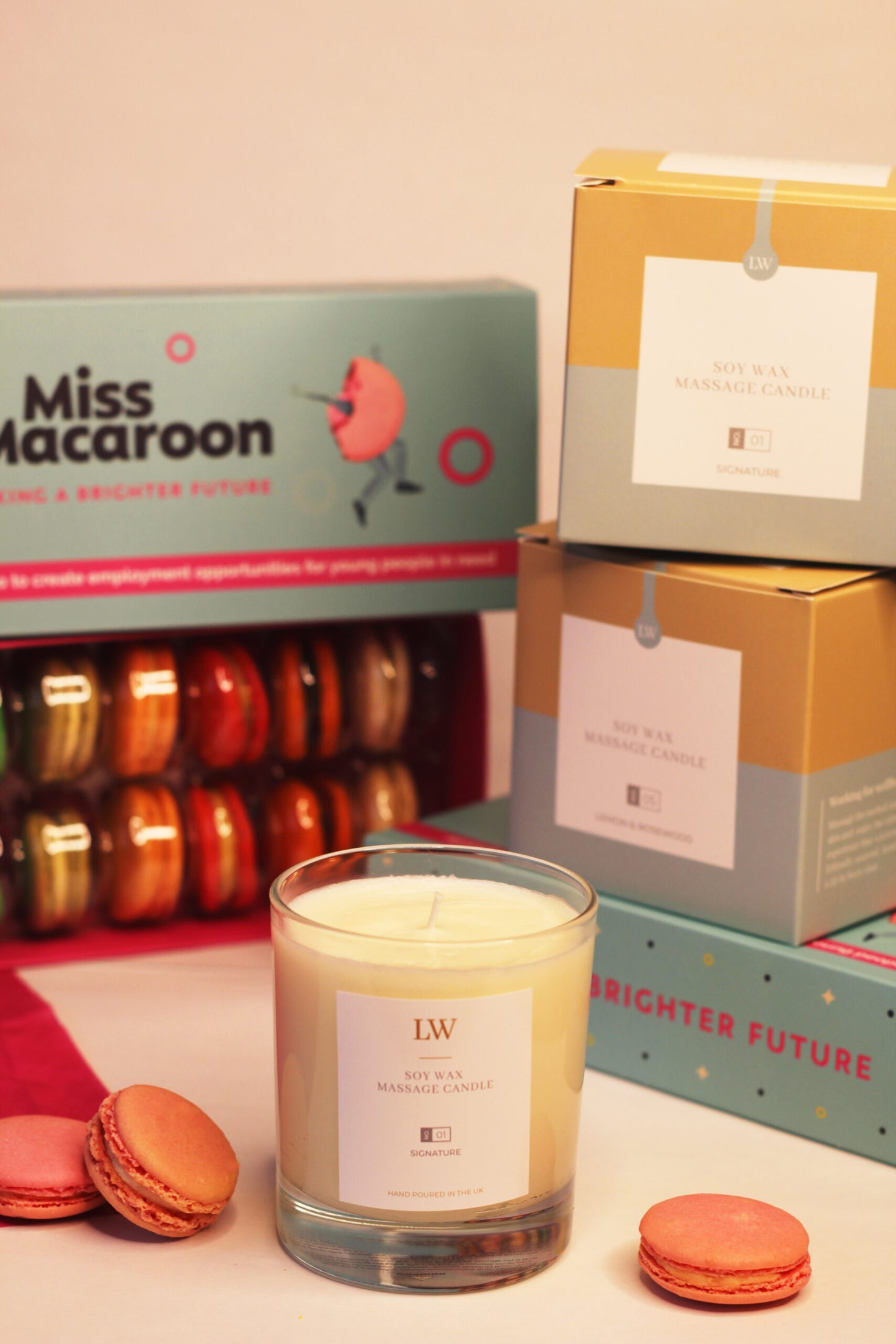 Miss Macaroon X LoveWell Wellness Large Candle Hamper