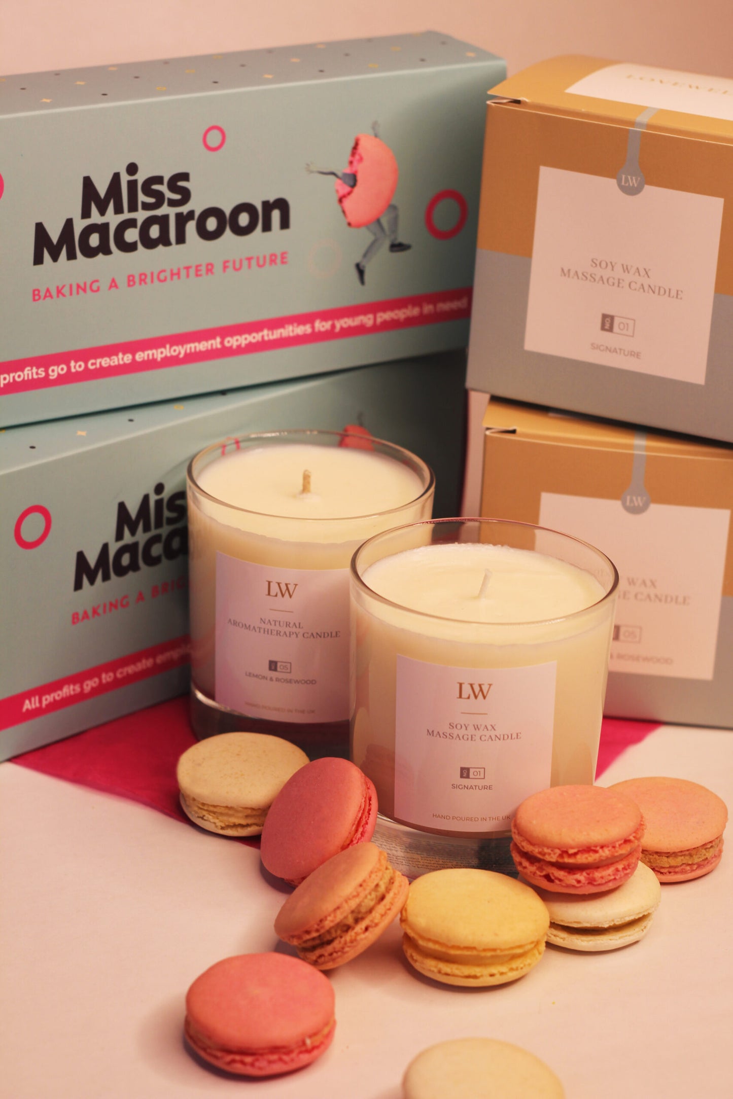 Miss Macaroon X LoveWell Wellness Large Candle Hamper